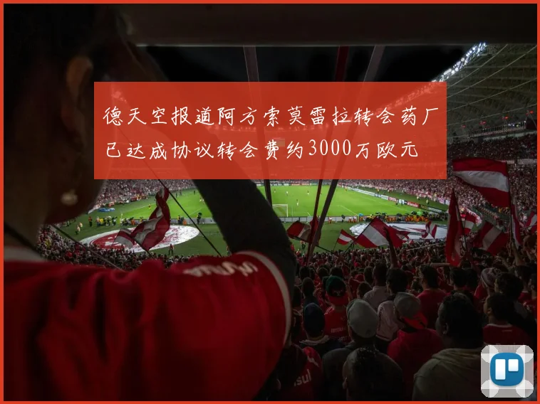 德天空报道阿方索莫雷拉转会药厂已达成协议转会费约3000万欧元